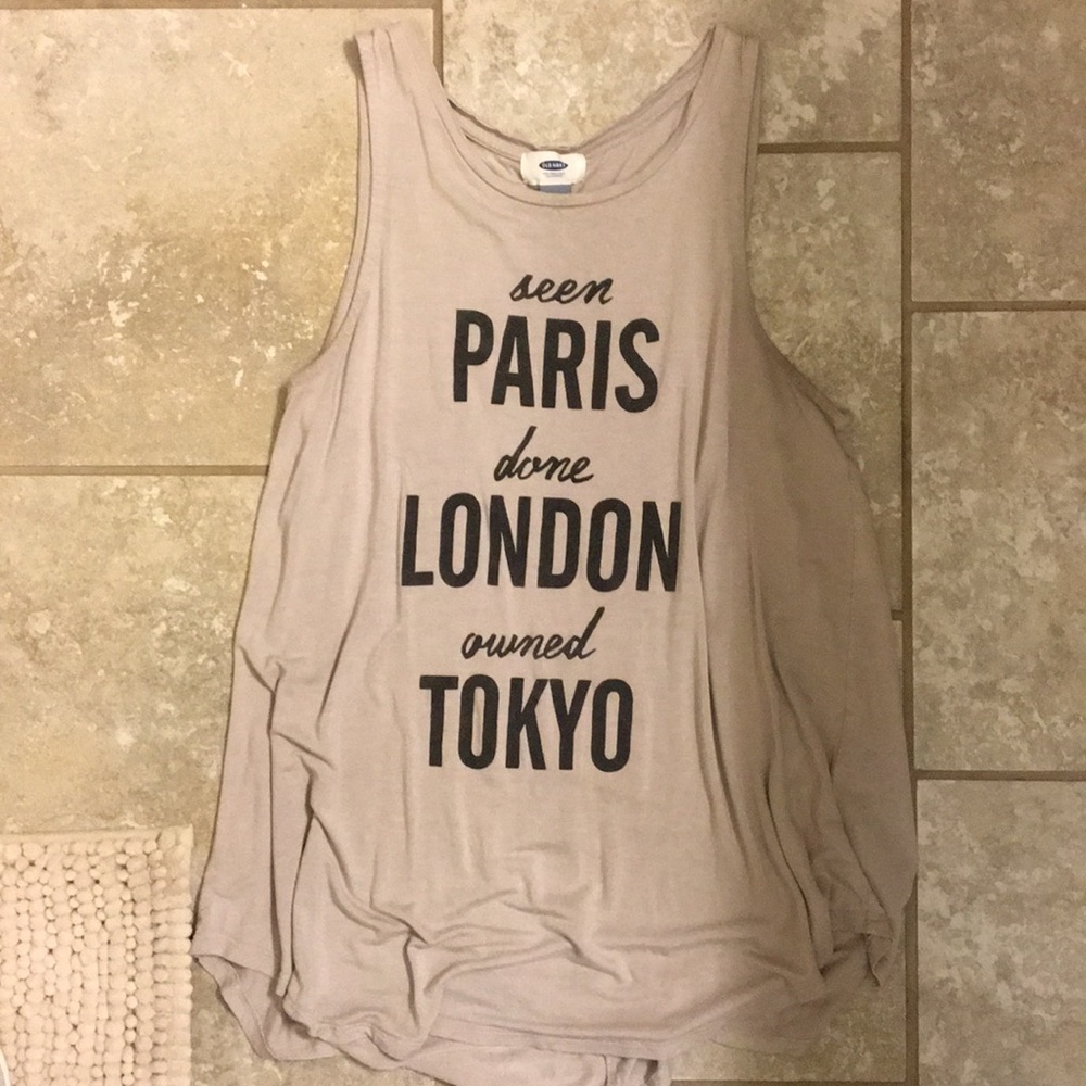 Seen Paris, Done London, owned Tokyo tank top